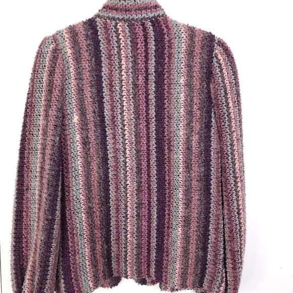 Donnkenny Jacket Womens 8 Chunky Knit Colorful One Button Stand Collar Event - Picture 2 of 8